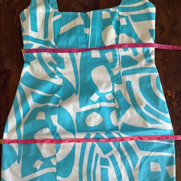 Calvin Klein Blue and White Sleeveless Midi Sundress - Picture 8 of 8